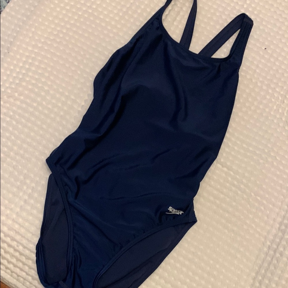 Speedo Blue One Piece Racerback Swimsuit